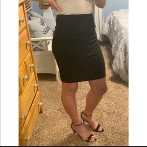Pinstripe Pencil Skirt
